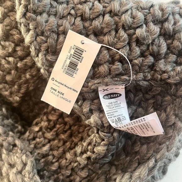 Old Navy Infinity Dark Grey Scarf Women Knit NWT - Picture 6 of 6